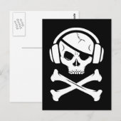 Music Pirate Piracy anti-riaa logo Briefkaart (Voorkant / Achterkant)