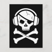 Music Pirate Piracy anti-riaa logo Briefkaart (Voorkant)