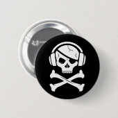 Music Pirate Piracy anti-riaa logo Ronde Button 5,7 Cm (Voorkant /achterkant)