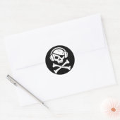Music Pirate Piracy anti-riaa logo Ronde Sticker (Envelop)