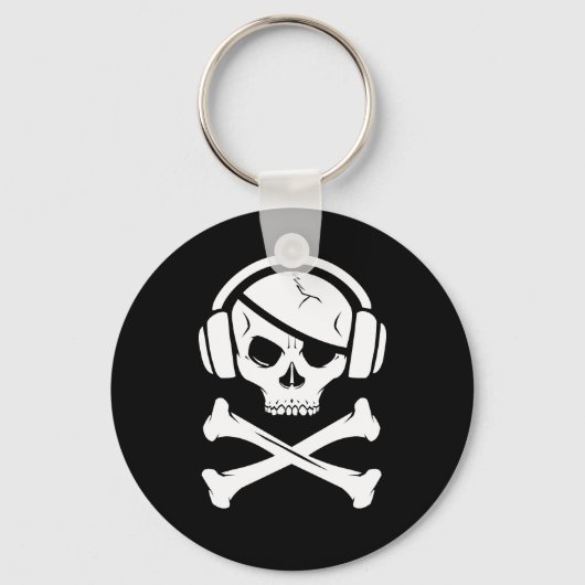 Music Pirate Piracy anti-riaa logo Sleutelhanger (Voorkant)