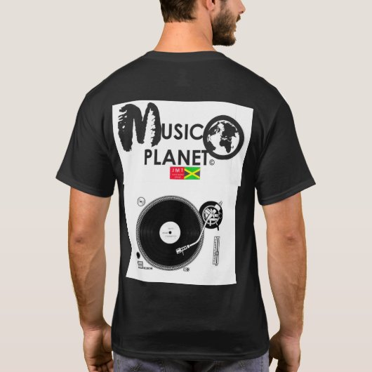 MUSIC PLANET Basic Donker T-shirt (Achterkant)