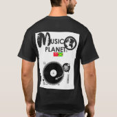 MUSIC PLANET Basic T-shirt donker kleur (Achterkant)