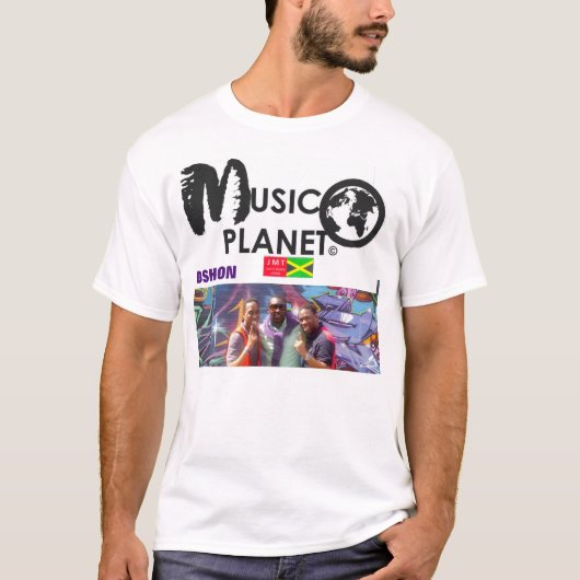 MUSIC PLANET DSHON MANNEN T-SHIRT (Voorkant)