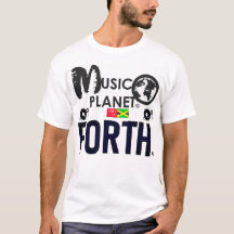 MUSIC PLANET FORTH Basis T-shirt voor Heren