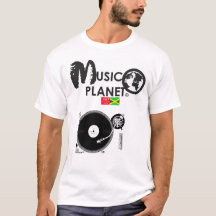 MUSIC PLANET OFFICIËLE Heren Basic T-Shirt