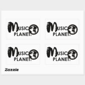 MUSIC PLANET Rechthoek Stickers (Vel)