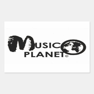 MUSIC PLANET Rechthoek Stickers