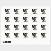 MUSIC PLANET Vierkante Stickers (Vel)