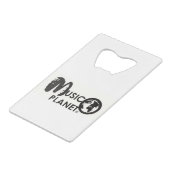 MUSIC PLANET WEBWINKEL CREDITKAART FLESSENOPENER (Achterkant Gekanteld)