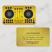 Music Platenspeler Black en Gold DJ Player Busines Visitekaartje (Voorkant / Achterkant)