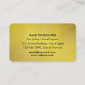 Music Platenspeler Black en Gold DJ Player Visitekaartje (Achterkant)