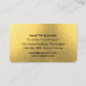 Music Platenspeler Black en Gold White DJ Player Visitekaartje (Achterkant)