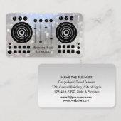 Music Platenspeler Black en Silver White DJ Player Visitekaartje (Voorkant / Achterkant)