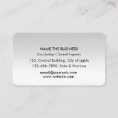 Music Platenspeler Black en Silver White DJ Player Visitekaartje (Achterkant)