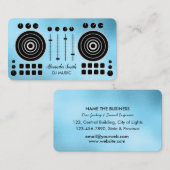 Music Platenspeler Blue White DJ Player Sound Engi Visitekaartje (Voorkant / Achterkant)