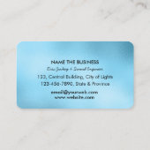 Music Platenspeler Blue White DJ Player Sound Engi Visitekaartje (Achterkant)