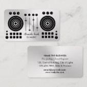 Music Platenspeler Silver Black DJ Player Sound Bu Visitekaartje (Voorkant / Achterkant)