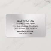 Music Platenspeler Silver Black DJ Player Sound Bu Visitekaartje (Achterkant)