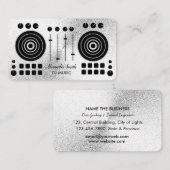 Music Platenspeler Silver Black DJ Player Sound Visitekaartje (Voorkant / Achterkant)