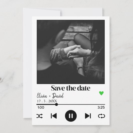 Music Player Album Hoesje Fotonummer De datum opsl Kaart (Voorkant)