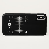 Music Player Artist and Song Personalized Black Case-Mate iPhone Case (Achterkant (horizontaal))