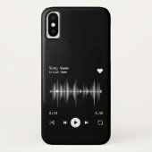 Music Player Artist and Song Personalized Black Case-Mate iPhone Case (Achterkant)