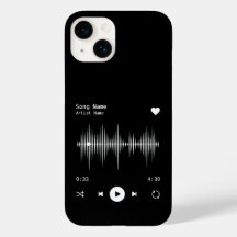 Music Player Artist and Song Personalized Black