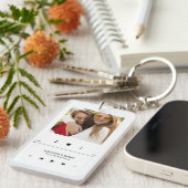 Music Player Photo Frame Personalized BFF Keychain (Voorkant Rechts)