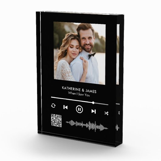 Music Player Photo Lijst met gepersonaliseerde QR- Fotoblokken (Rechts)