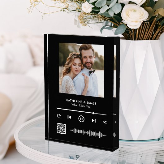 Music Player Photo Lijst met gepersonaliseerde QR- Fotoblokken