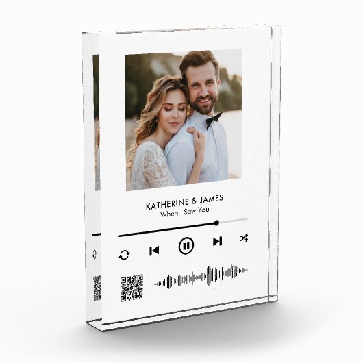Music Player Photo Lijst met gepersonaliseerde QR- Fotoblokken (Links)