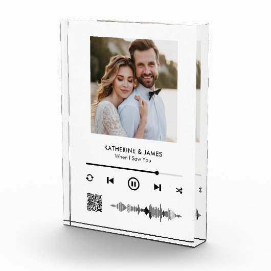 Music Player Photo Lijst met gepersonaliseerde QR- Fotoblokken (Rechts)