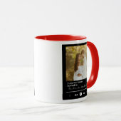 Music Player Valentines Day Add Title, Name Photo Mok (Voorkant rechts)