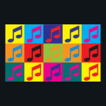 Music Pop Art Poster<br><div class="desc">Muziek Pop Art. Als Muziek je hobby,  beroep of obsessie is,  show het dan met geweldige Muziek t-shirts,  mokken,  stickers en nog veel meer. Het zijn ook geweldige cadeautjes voor andere muziekfans!</div>