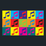 Music Pop Art Poster<br><div class="desc">Muziek Pop Art. Als Muziek je hobby, beroep of obsessie is, show het dan met geweldige Muziek t-shirts, mokken, stickers en nog veel meer. Het zijn ook geweldige cadeautjes voor andere muziekfans!</div>
