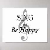 Music Poster "SING and Be Happy" (Voorkant)