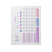 Music Practice Beloningstabel Paarse roze Notitieb Notitieblok (Linkerzijde)