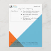 Music Practice Strategy Card (Achterkant)