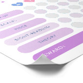 Music Praktijk Beloningsgrafiek Treble Clef Pink Poster (Hoek)