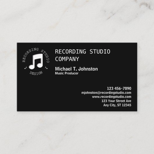 Music Producer Visitekaartje (Voorkant)