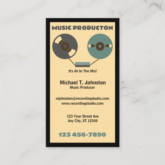 Music Producer Visitekaartje (Voorkant)