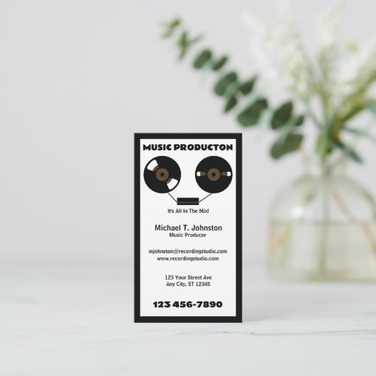Music Producer Visitekaartje (Staand voorkant)