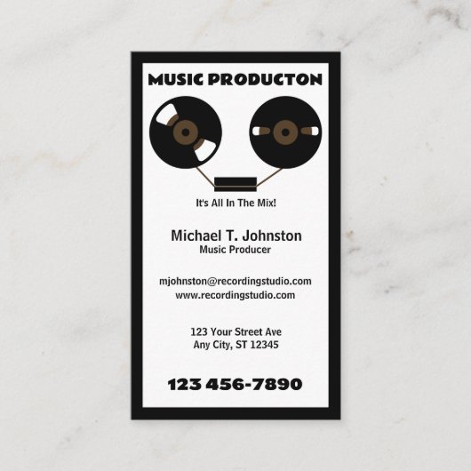 Music Producer Visitekaartje (Voorkant)
