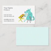 Music Professional Wolf die Piano afspeelt Visitekaartje (Voorkant / Achterkant)