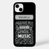 Music Quote Gift Phone/iPad case (Achterkant)