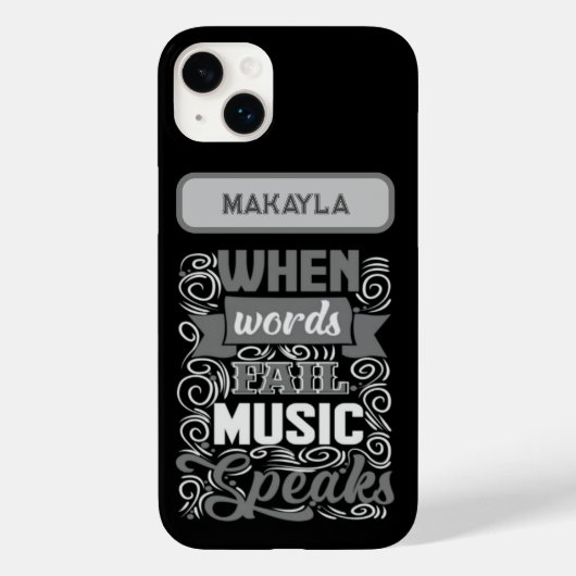 Music Quote Gift Phone/iPad case (Achterkant)
