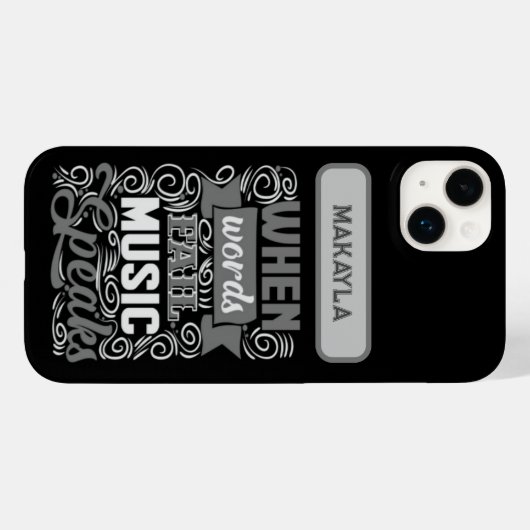 Music Quote Gift Phone/iPad case (Achterkant (horizontaal))