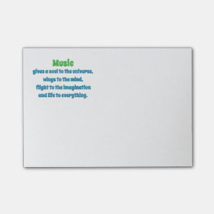 Music Quote - Muziek geeft een ziel aan de uni ... Post-it® Notes