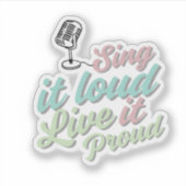 Music Quotes Sticker  (Voorkant)